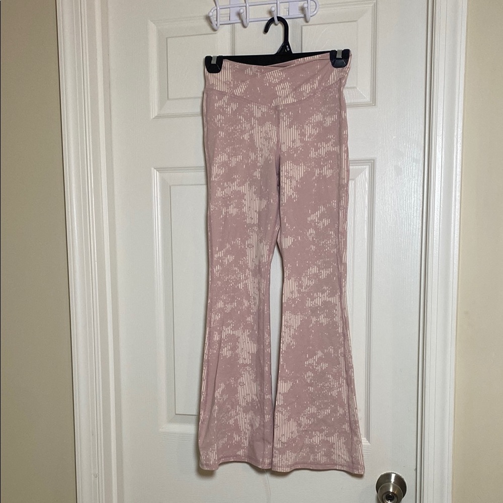 Old Navy Pink High-Rise Flare Pants